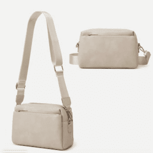 Triple Zip Crossbody Bag