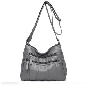 Soft Leather Multi-Layer Shoulder Bag