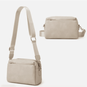 Triple Zip Crossbody Bag